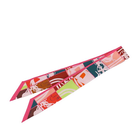 Pre-Loved Hermes En Desordre Silk Twilly Scarf - Picture 3 of 9